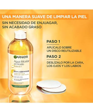  Garnier Garnier Skin Active Micellar Oil Water Removes Long-Lasting Makeup Waterproof Makeup Cleansing and Nourishing Lips Eyes and - Buy Online on GoSupps.com