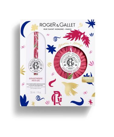 ROGER & GALLET | Gingembre Rouge Gift Set | 1 fl oz Wellbeing Fragrant Water | 3.5 oz Perfumed Soap | Limited Edition Gingembre Rouge Gift Kit - Buy Online on GoSupps.com