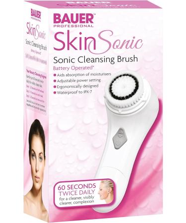 Bauer Professional Skin Sonic Cleansing Brush Cleaner Softer Skin Battery Operated 38720 - Buy Online on GoSupps.com