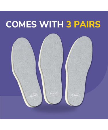 Dr Scholl s Go Sockless! Cushioning Insoles for Men & Women - 3 Pairs Moisture-Absorbing Shoe Inserts with Plush Comfort Layer - Buy Online on GoSupps.com