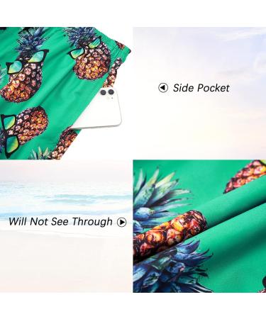 Tuonroad Men's Funny Beer 3D Colorful Swimming Trunks - Quick-Drying Bath Shorts S-3XL | Pineapple XL - Buy Online on GoSupps.com
