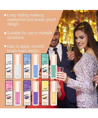 Fard Paupi res Liquide Scintillant Facile Appliquer Maquillage D licat for Les Yeux R partition Uniforme Des Reflets Capte La Lumi re(Green 2pcs) Green 2pcs - Buy Online on GoSupps.com