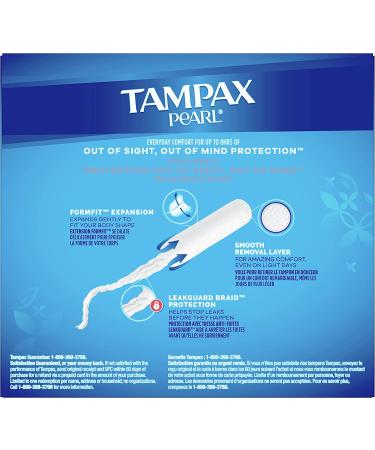Tampax Pearl Tampons Light Absorbency - BPA-Free Plastic Applicator, LeakGuard Braid - Unscented - 100 Count (Pack of 2) - Buy Online on GoSupps.com