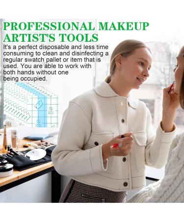 100 Pieces Disposable Makeup Hand Palette - Waterproof Cosmetic Tray for Professional Artists & Makeup Lovers - Buy Online on GoSupps.com