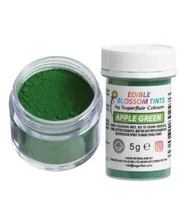 Sugarflair Apple Green Food Colouring Powder Dust Use on Cake Surfaces Decorations or Colour Sugarpaste Fondant Icing Chocolate Buttercream Royal Icing Macarons and More! - 5g