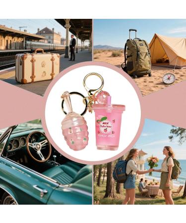  G n rique Lip Gloss Makeup - Long Lasting Lip Tint Moisturizing Formula Milk Tea Shaped Key Fob Smooth Primer Base Beauty Cosmetics for Daily Use  - Buy Online on GoSupps.com