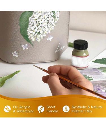 Silver Brush Limited 2002S Golden Natural Shader Brush - Size 4, Short Handle | Ideal for Watercolor, Oil, and Acrylic Painting - Buy Online on GoSupps.com