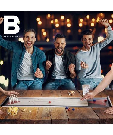 BLACK SERIES Tabletop Shuffleboard and Bowling 2 in 1 Set - Roll-Up Game Board - Buy Online on GoSupps.com