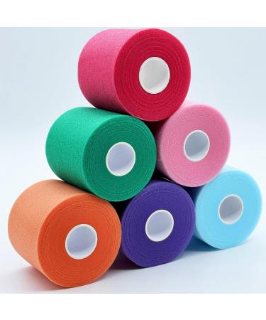 Foam Underwrap Sports Pre Wrap Athletic Tape - 8 Bright Color Rolls for Hair Elbow Ankles Wrists & Knees - International Shipping Available - Buy Online on GoSupps.com