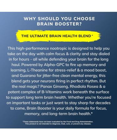 Nutrum Brain Booster for Memory Focus Reaction Time & Brain Health Advanced Nootropic for Adults | Third Party Tested Non-GMO Made in USA - Buy Online on GoSupps.com