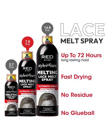 RED By Kiss Styler Fixer Melting Lace Melt Spray Ultimate Hold Scalp Protection Fast Drying & No Residue Strong Adhesion Natural Look for Lace Front Wig 7.8 Fl Oz - Buy Online on GoSupps.com