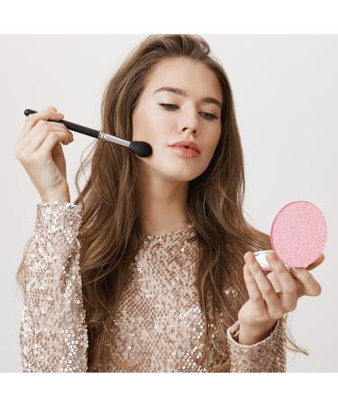 Dimeho Travel Makeup Mirror - Portable Mini Pocket Mirror, Double-Sided 2X/1X Magnifying Compact Cosmetic Mirror, Folding Handheld Mirror for Purses Travel (Pink) - Buy Online on GoSupps.com