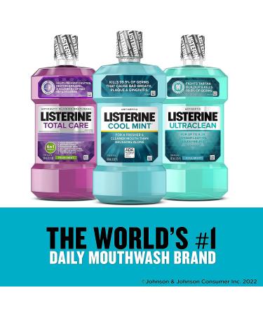 LISTERINE Cool Mint Antiseptic Mouthwash - Kills 99% of Germs, Fights Bad Breath & Gingivitis - ADA Accepted, Cool Mint Flavor - 500mL - Buy Online on GoSupps.com