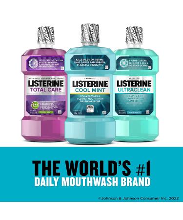 Listerine Cool Mint Antiseptic Mouthwash 1L - Fight Bad Breath, Plaque & Gingivitis - Buy Online on GoSupps.com