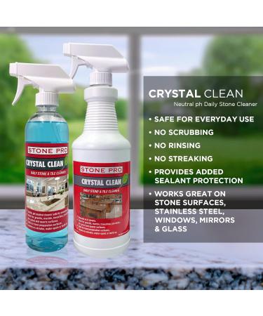Stone Pro Crystal Clean - 128 oz Surface Cleaner & Sealer Concentrate for International Shipping | Best Quality Gallon Cleaner - Buy Online on GoSupps.com