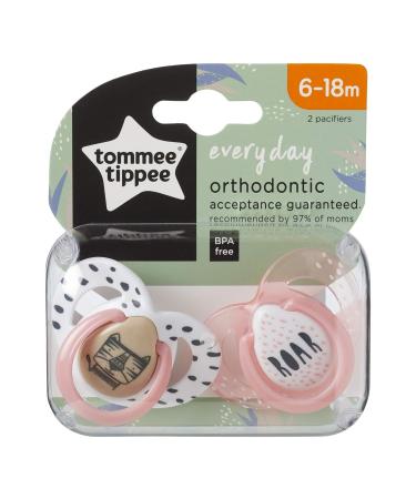 Tommee Tippee BPA-Free Silicone Pacifiers 2-Count | 6-18m | Symmetrical Design | Colors Vary - Buy Online on GoSupps.com
