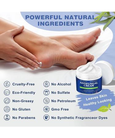 Tea Tree Oil Antifungal Cream - Athletes Foot, Jock Itch, Ringworm Treatment - Hydrating Anti Fungal Cream for Itchy Skin Relief - Buy Online on GoSupps.com
