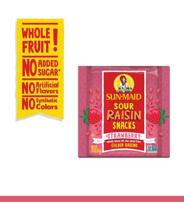 Sun-Maid Sour Strawberry Raisin Snacks for Kids - 8 Boxes, 7 Pouches Each - Natural Dried Fruit, Non-GMO, No Artificial Flavors - Buy Online on GoSupps.com