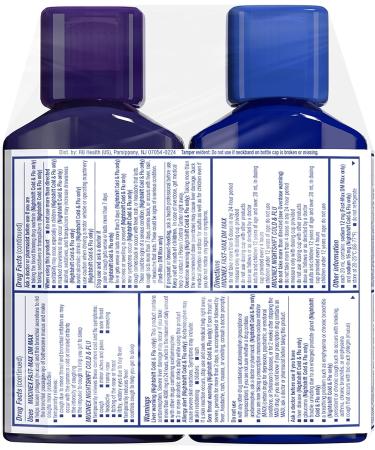 Mucinex FastMax DM Max & Nightshift Cold & Flu Liquid - 12 fl. oz - Relieves Cough, Congestion, Pain, Fever, and Cold Symptoms - Buy Online on GoSupps.com