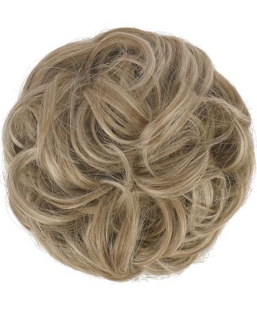 Fine Hair Parts with Rubber Band | Large Dutt Hair Tie & Extensions for Women | Caramel Brown & Ash Blonde - 55g - Buy Online on GoSupps.com