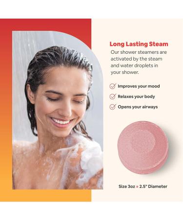 Hope Health Aromatherapy Invigorate Shower Steamers (12 Count) - Grapefruit Tangerine Essential Oils - Mess-Free Therapeutic Shower Tablets for Mood Boost & Relaxation - Buy Online on GoSupps.com