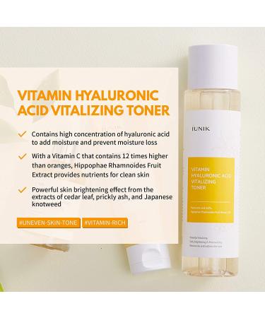 iUNIK Vitamin Hyaluronic Acid Vitalizing Toner 6.7 fl oz - Hydrating Skincare Essential - Buy Online on GoSupps.com
