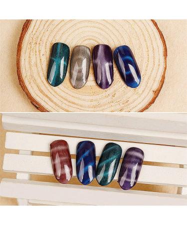 8-Piece Cat Eye Gel Polish Tool Set for DIY Nail Art - Magnetic 3D Plastic Tools for Salon & Home - Buy Online on GoSupps.com