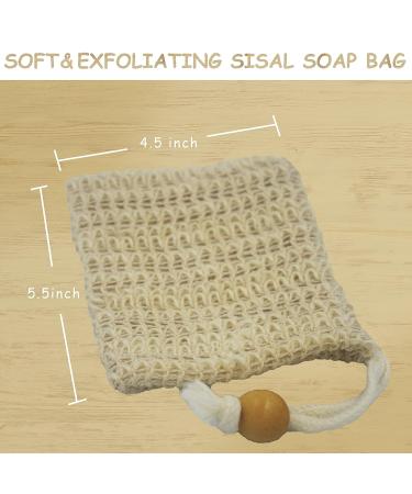 Pack of 3 Exfoliating Sisal Soap Saver Bags for Shower and Bath - Buy Online on GoSupps.com