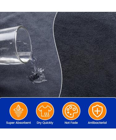 Happy Hachi Microfiber Dog Bathrobe Towel - Super Absorbent Fast Drying & Washable for Small Medium & Large Dogs/Cats (Gray Size S) - Ideal Dog Beach Towel - Buy Online on GoSupps.com