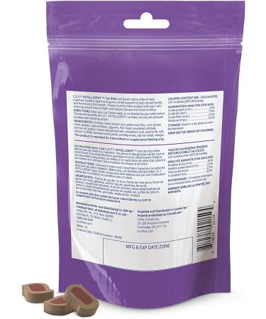 C.E.T. Intellident Cat Bites by Virbac | Dental Care Cat Treats - Chicken Flavor | 90 Bites - Buy Online on GoSupps.com