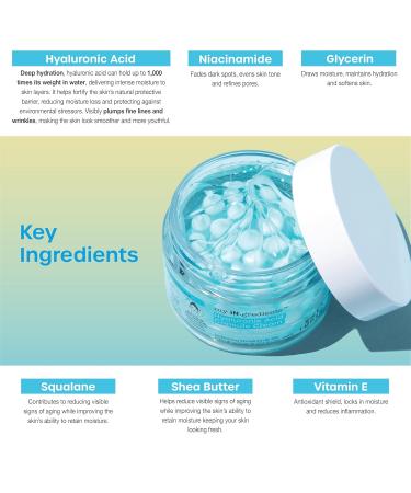 masque BAR My Ingredients Hydrating Capsule Cream Face Moisturizer Hyaluronic acid based moisturizer Boba face cream with Niacinamide Korean skin care 50ml Hyaluronic Acid Capsule Cream - Buy Online on GoSupps.com