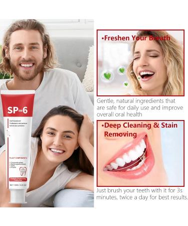 SP6 Ultra Whitening Toothpaste (2PCS) - Probiotic Deep Cleaning Brightening Formula for Fresh Breath - Buy Online on GoSupps.com