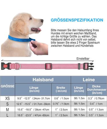 Haapaw Reflective Dog Collar - Padded Neoprene Nylon for Small & Medium Dogs - XS Pink - Buy Online on GoSupps.com
