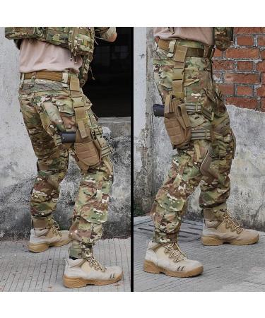 IDOGEAR G3 Combat Pants for Men - Tactical Knee Pad Cargo Pants for Hunting Shooting & Military - Multi-Camo Outdoor Gear - Buy Online on GoSupps.com