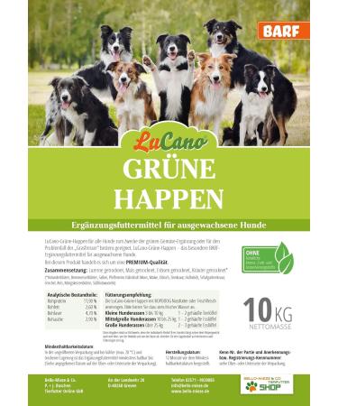 LuCano 10 kg green caps | BARFEN for dogs | for problem: dogs that eat grass - Buy Online on GoSupps.com