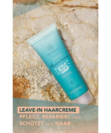 Nutreeoil Leave-in Hair Cream for Kids & Babies 200ml | Curls & Smooth Hair | Cacay Oil Vitamin E | Anti-Frizz & Intensive Moisture | Vegan & Gentle Formula - Buy Online on GoSupps.com