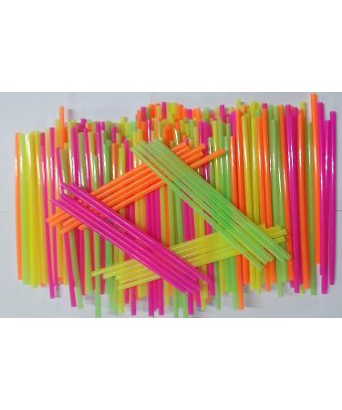Wow Plastic Disposable Plastic Drinking Straws - 250 count (neon) (Neon). - Buy Online on GoSupps.com