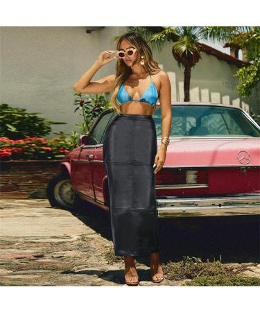 Folding Skirt Elegant Boho Red Long Beach Rock A-line Ball Dress - Women's Vintage Flower Swing with Elastic Waist & Neckholder S - Buy Online on GoSupps.com