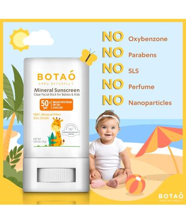 Buy Baby Mineral Sunscreen Stick - 100% Zinc Oxide SPF 50+ | Water Resistant Fragrance Free Easy Application for Sensitive Skin | Ideal for Babies & Kids - Buy Online on GoSupps.com