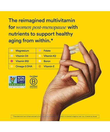 Ritual Menopause Supplements for Women 50+ | Vitamin D3, K2, Magnesium, Omega-3 DHA, B12 | Non-GMO Vegan Capsules | Bone Support & Energy | 30 Day Supply - Buy Online on GoSupps.com