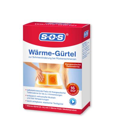 SOS heat belt back warmers for pain relief for back pain warming hip belt for cramped muscles and tension (1-pack)