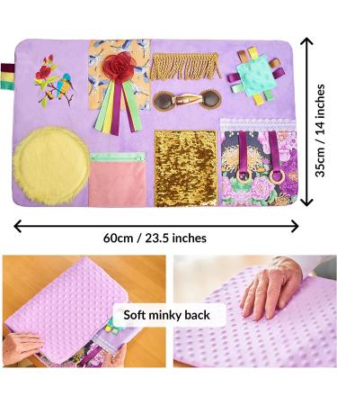 Calming Sensory Fidget Blanket for Dementia Activities | Elderly Products for Alzheimer's, Aspergers, Autism, Anxiety | Comforting Dementia Aid - Buy Online on GoSupps.com