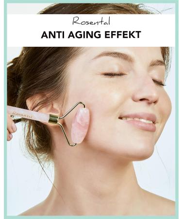 Rosental Organics Bergkristall Roller - Anti-Aging Facial Massage Roller | 100% Natural Soothing Regenerates Tired Skin - Buy Online on GoSupps.com