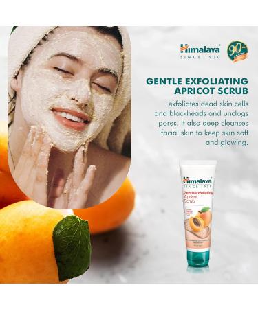 Himalaya Gentle Exfoliating Apricot Scrub Polishes impurities for Clean skin | Moisturizes relieves and brightens skin | Suitable for all skin types - 75ml - Buy Online on GoSupps.com
