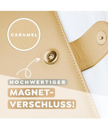 Twive Mother Pass Cover Organizer with Magnetic Closure | Caramel | Includes Notepad & 8 Subjects | German Mother Pass for Moms - Buy Online on GoSupps.com