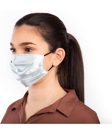 HABAC STUDIO Pack of 5 Satin Silk Face Masks Reusable Cover Bandana Balaclavas Face Masks Washable UK Black Face Mask with Nose Wire Pleated Face Mask for Women Men Adjustable. Pastels - Buy Online on GoSupps.com