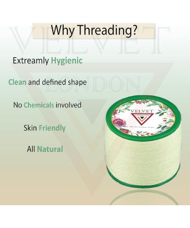 Velvet London Cotton Eyebrow Threading Thread Antiseptic and chemical free Eyebrow Threading Thread for sensitive skin to remove hair from upper lip chin and forehead (6pk) - Buy Online on GoSupps.com