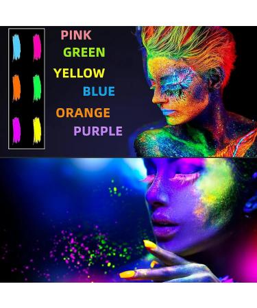 UV Blacklight Neon Face Paint Stick Set - 6 Colors Non Toxic Body Paint for Adults - Club Makeup Kit for Party Carnival - Buy Online on GoSupps.com