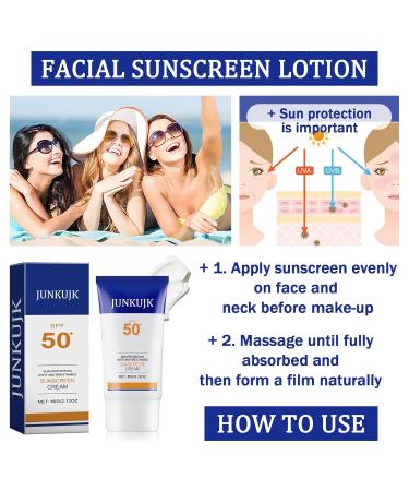 Face Sunscreen SPF 50+ PA+++ - Lightweight Tinted Waterproof & Hydrating Travel Size Lotion for Men & Women - Buy Online on GoSupps.com