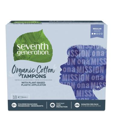 SEVENTH GENERATION Free & Clear Regular Tampons with Applicator, 18 CT - Buy Online on GoSupps.com